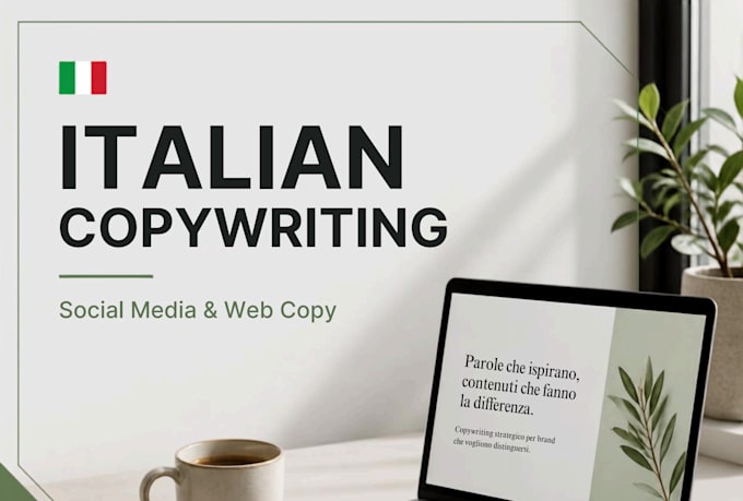 write engaging italian copywriting and social media content